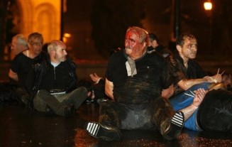 CORRECTION Georgia Opposition Rally