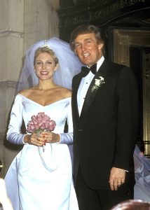 Marla Maples and Donald Trump during The Wedding of the Year: Mr. Trump Takes Another Gamble at Plaza Hotel in New York City, New York, United States. (Photo by Ron Galella/WireImage)